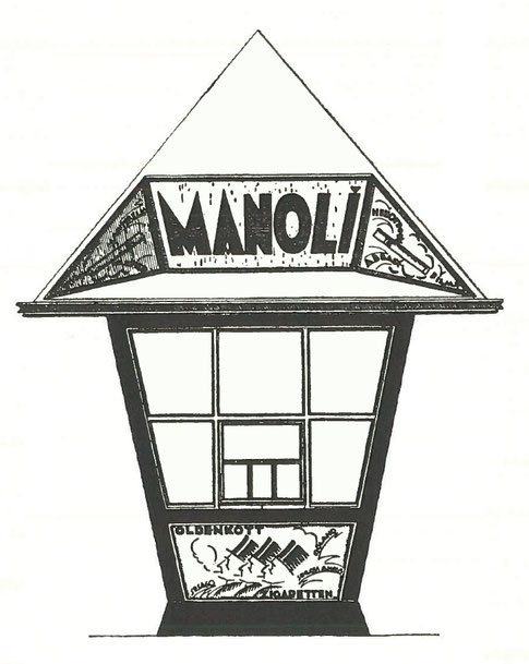 Bruno Tauts expressionistischer Entwurf für den „kleinen“ Kiosk, von dem ab 1921 drei Stück in Magdeburg standen