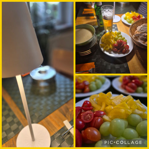 gäste genießen cremiges käsefondue im café