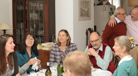 A fraction of the invitees, featuring both Mr. and Mrs. Martin and their daughter