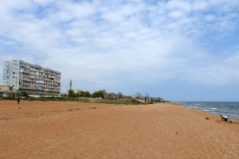 Strand am Kaspischen Meer in Derbent