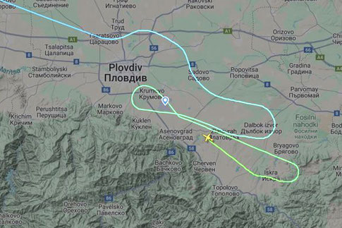 Flugroute des Von-der-Leyen-Jets. Screenshot: flightradar24.com