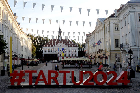 Stadtzentrum von Tartu in Estland