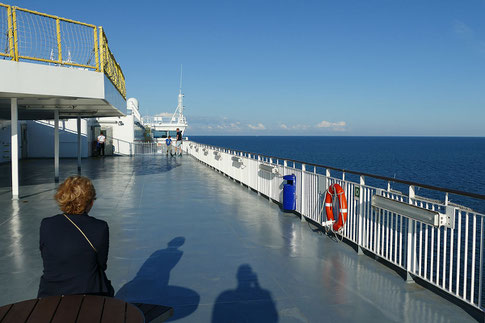 An Bord der DFDS-Fähre Kiel-Klaipeda