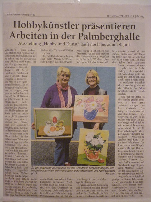 " Kunst und Hobby" 2012 in der Palmberghalle in Schönberg