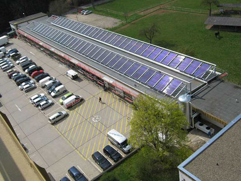 Telekom computer centre, solar cooling, Rottweil, Germany