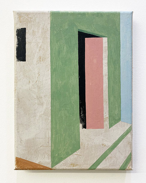 Entrez, 2024, acryl op canvas, 24 x 18 cm