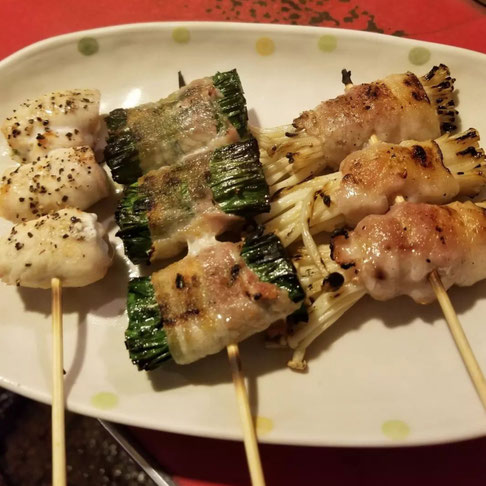 屋台：なんしようと屋、料理：串焼