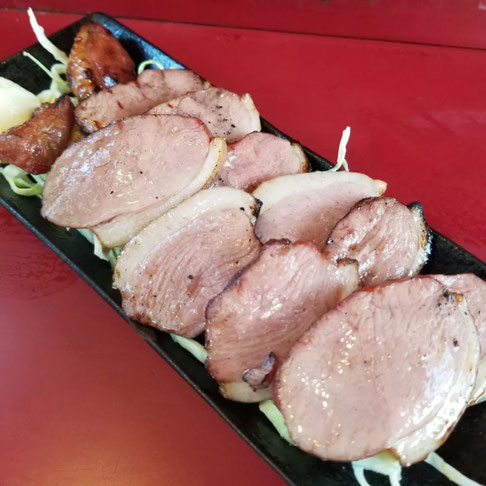 屋台：たっちゃん、料理：合鴨ローススモーク