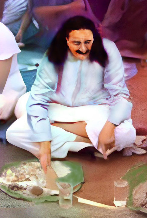 1937 : Baba in Nasik, India. Image rendition by Anthony Zois.