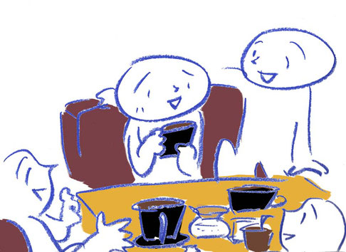 コーヒーイラスト 茶谷順子 カフェ