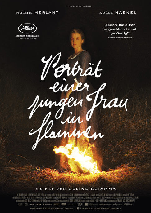 Filmplakat 'Portrait einer jungen Frau in Flammen'