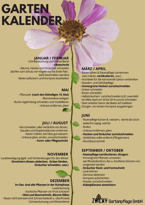 Alle Angaben erfolgen ohne Gewähr auf Vollständigkeit, Richtigkeit & Aktualität - Das Copyright für sämtliche Inhalte dieser Website liegt bei ZWICKY Gartenpflege GmbH