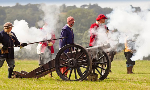 Civil War re-enactment at Basing House, Hampshire by the Sealed Knot Society