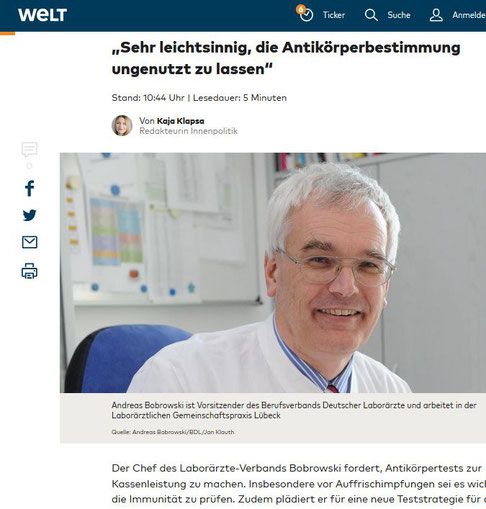 Screenshot Welt.de - Welt Online, Nachrichtenportal der Welt Gruppe (Axel Springer SE)