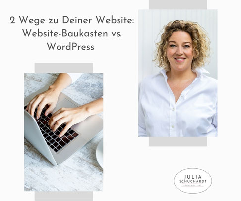Grafik zum Blog-Artikel 2 Wege zu Deiner Website: Website-Baukasten vs. WordPress