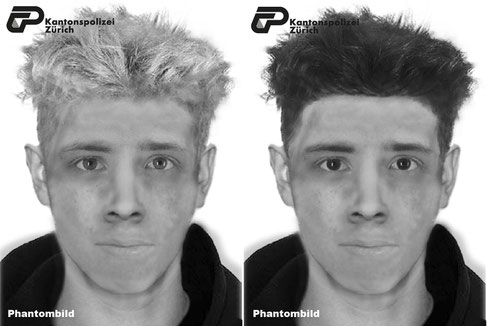 Phantombild eines unbekannten Sexualstraftäters (Quelle: Kantonspolizei Zürich)