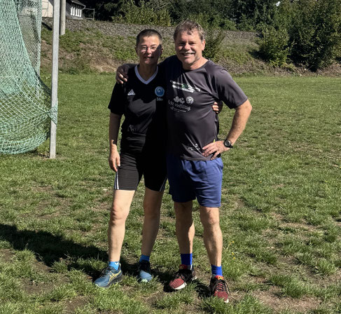 Silke Meier und Dr. Ulrich Löcher nach Wettkampfende.