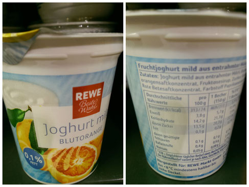 Zuckermenge im Fruchtjoghurt