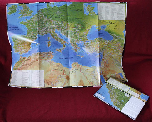 Folded Poster: A map showing the entire World of Ancient Rome