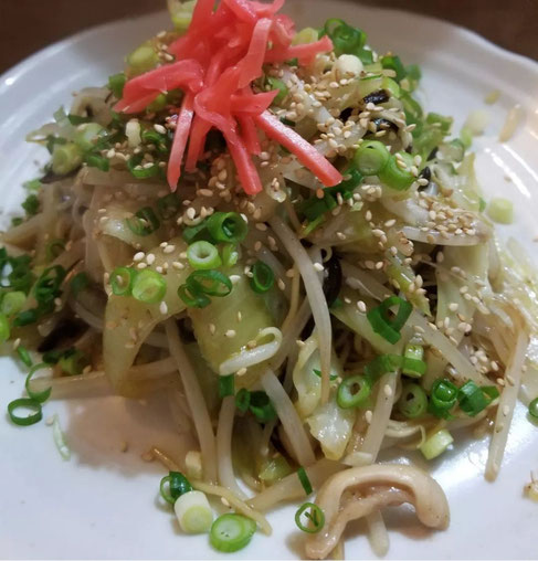 屋台：雲仙、料理：焼ラーメン
