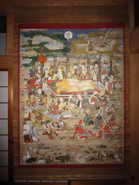 稀少 アンティーク 寺 釈尊御一代之画図 釈迦涅槃像 釈迦涅槃図 稀少 アンティーク 寺 釈尊御一代之画図 釈迦涅槃像 釈迦涅槃図