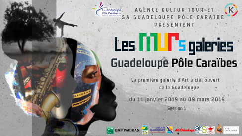 Les Murs Galeries Guadeloupe Pôle Caraïbes du 11 janvier au 09 mars 2019.