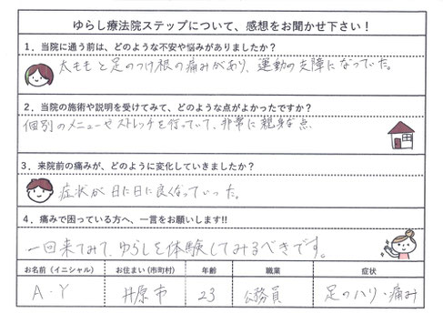 太ももと足のつけ根の痛み改善