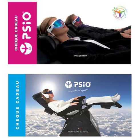2 chèques cadeaux psio : luminothérapie et lumino, relaxotherapie & vibroacoustique combinées