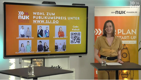 Pitch & Prämierung bei NUK am 5. Mai 2021