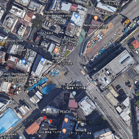 Google. “.Shimokitazawa” Google Earth, 20 Mar. 2018