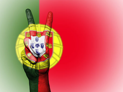 Flagge Portugal Hand Allein reisen ü50