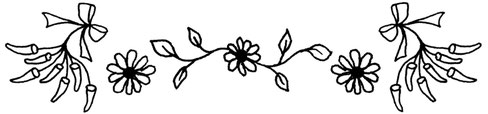 Black and white drawing of some flowers and peppers for the jolly illustrator