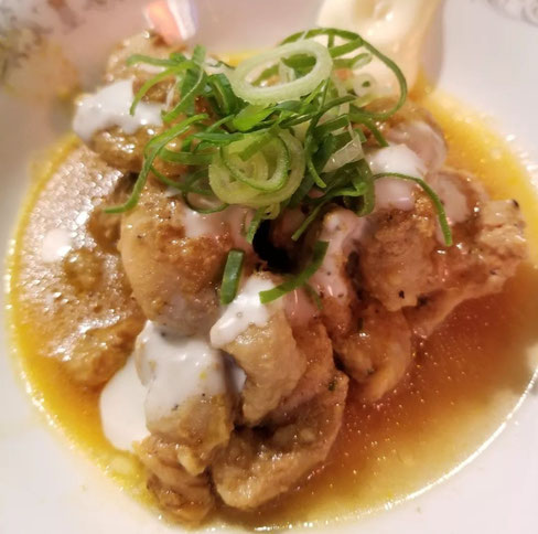 屋台：ちょうちん、料理：タンドリーチキン