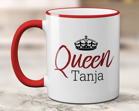 Tasse Queen personalisierbar