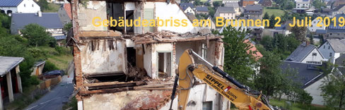 Bild: Wünschendorf Erzgebirge Gebäudeabriss Chronik 2019