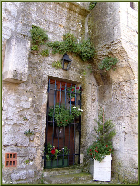 Habitation ancienne à l'entrée bien fleurie, Baux-de-Provence, Alpilles (13)  