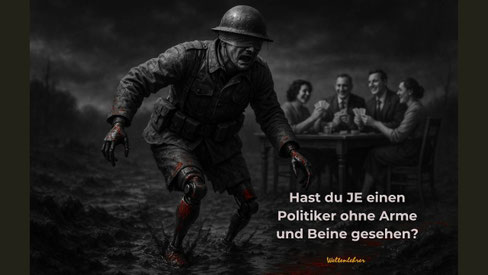 Schauen wir uns mal die Realität an und fokussieren uns auf die Kriegsopfer, die ohne Arme, Beine – oder Augen – ihr Leben fristen müssen.  Die Ukraine meldet offiziell 50.000 Amputationen unter Soldaten.