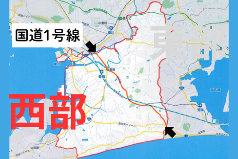 豊橋西部地図