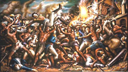 Den første slaveopstand på Saint-Domingue (Haiti) i august 1791