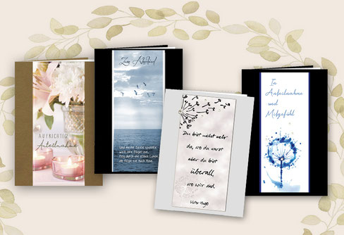 Anlasskarten Hochzeitskarten Trauerkarten