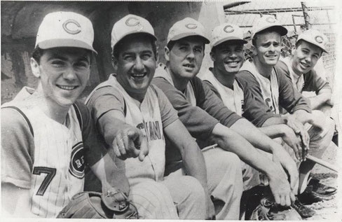 Allo spring training dei Cincinnati Reds: Toro Rinaldi (primo sx) e Giulio Glorioso (il primo a dx) - Foto da FIBS