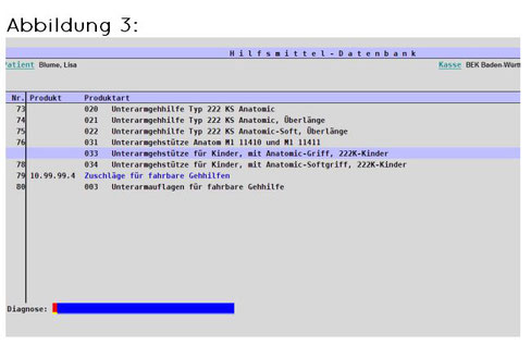 abasoft EVA Praxissoftware RPT Diagnoseauswahl im Rezept