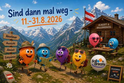Luftballons im Urlaub (KI generiert)