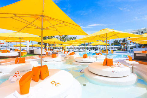Pool Beds at O Beach Ibiza