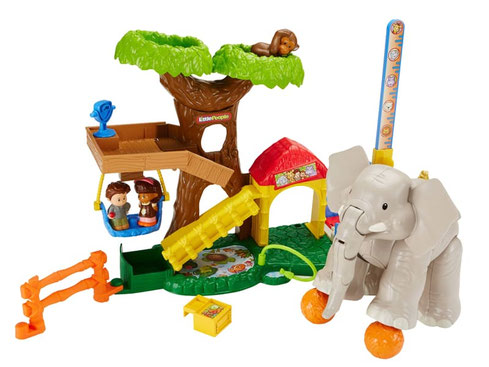 Die Besonderheit beim Fisher-Price Little People Maxi-Tierwelt Zoo sind die bewegliche Teile für die Förderung der feinmotorischer Fähigkeiten des Kindes.