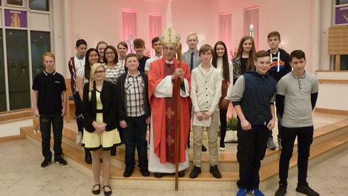 November 2015 Confirmation Group with Bishop Brian Noble