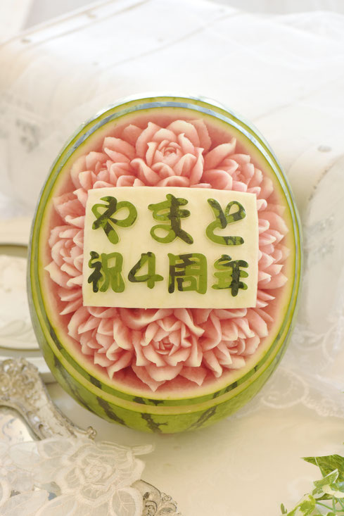 #カービング #大阪 #習い事 #彫刻 #フルーツカービング #ソープカービング #スイカ #フルーツ #カッティング #soap #soapcarving #fruitscarving #cutting #carving #watermelon #fruit #fruits #melon