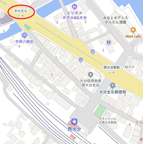 大分県の面白い地名 かんたん 地図