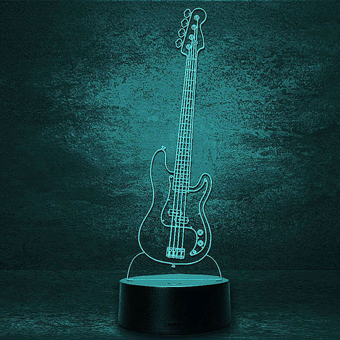 Fender Precision Bass Gitarre Geschenk 3d Led Lampe