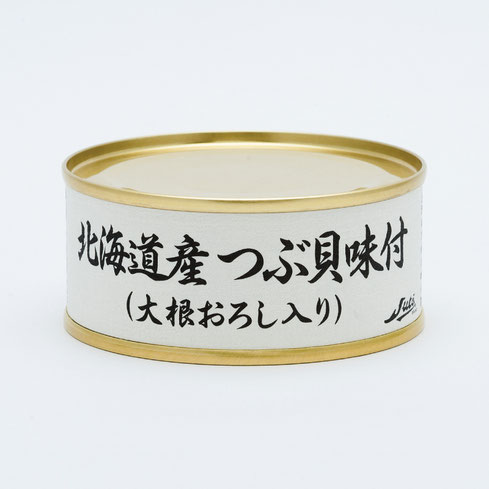 つぶ貝,ストー北海道産つぶ貝味付（大根おろし入）75g,ストー缶詰株式会社